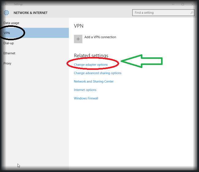 change adpter options